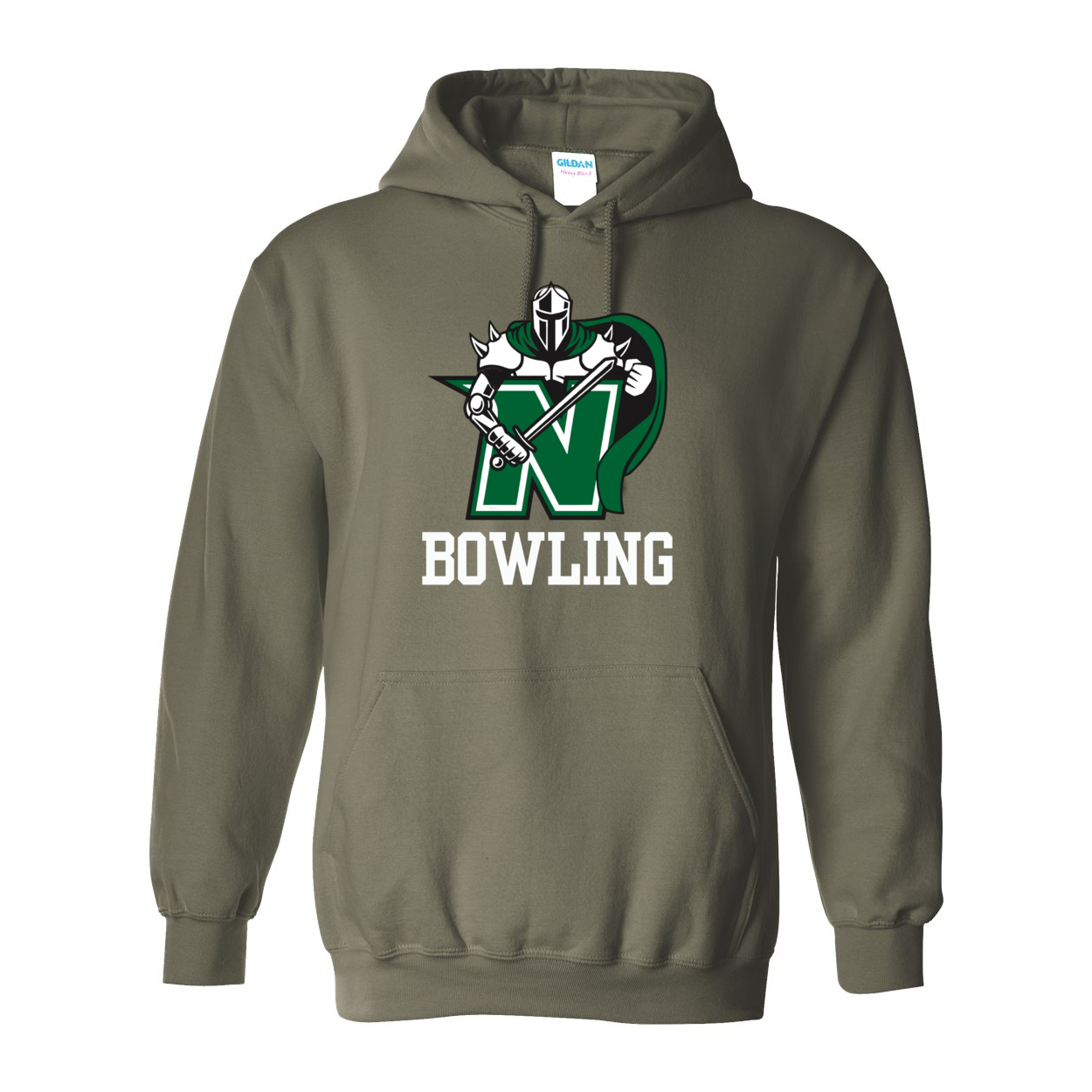 Adult Unisex Classic Logo Bowling Graphic Hoodie - Nordonia Knights