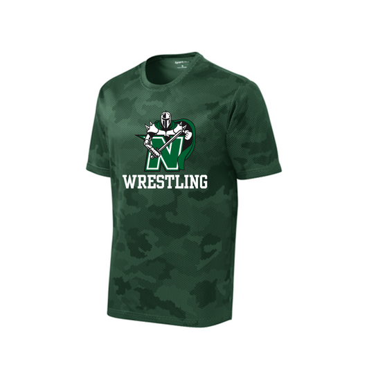 Men's Camo Logo Wrestling Competitor Performance Short Sleeve Graphic Tee - Nordonia Knights
