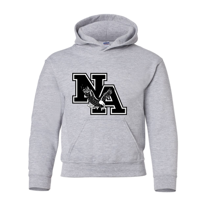 Youth Black Logo Graphic Hoodie - New Albany Eagles