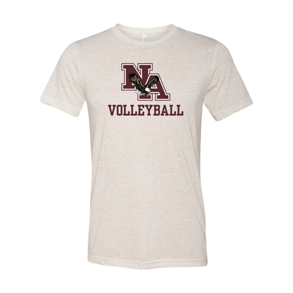 Adult Unisex Super Soft Volleyball Classic Logo Short Sleeve Graphic Tee - New Albany Eagles