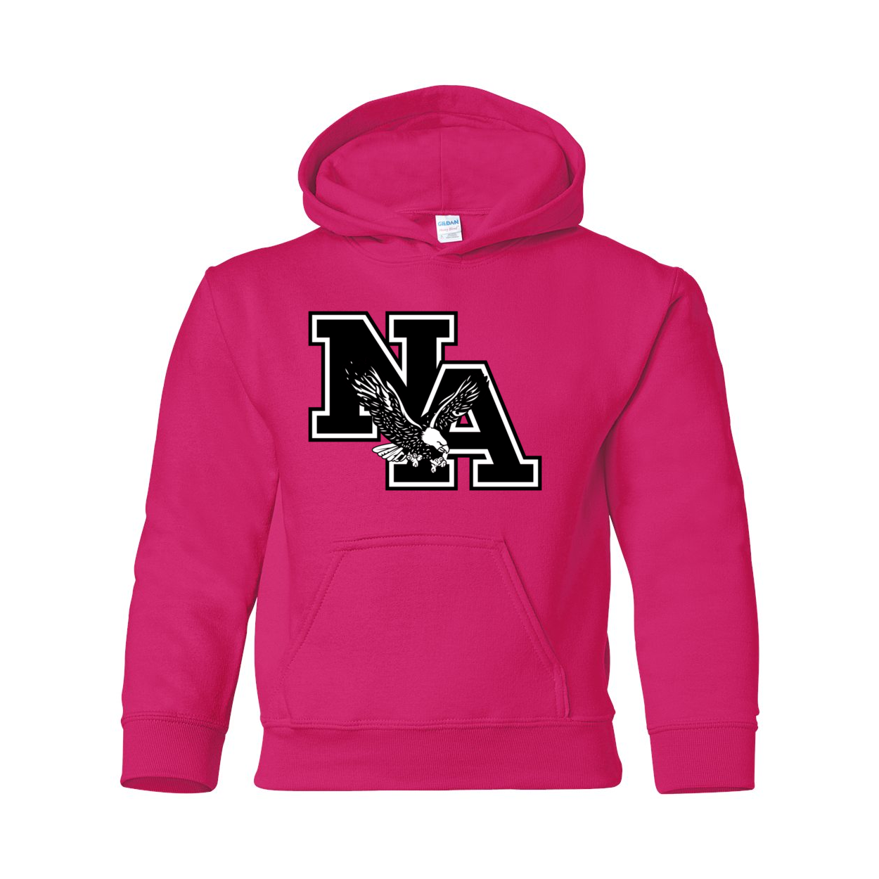 Youth Black Logo Graphic Hoodie - New Albany Eagles