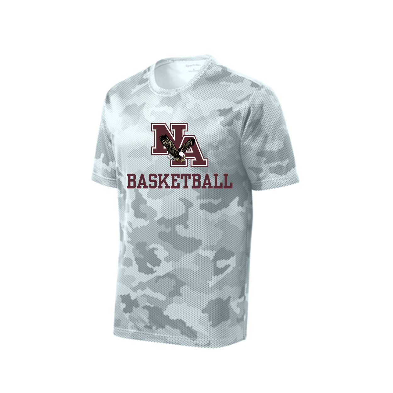Men's Camo Basketball Competitor Performance Short Sleeve Graphic Tee - New Albany Eagles