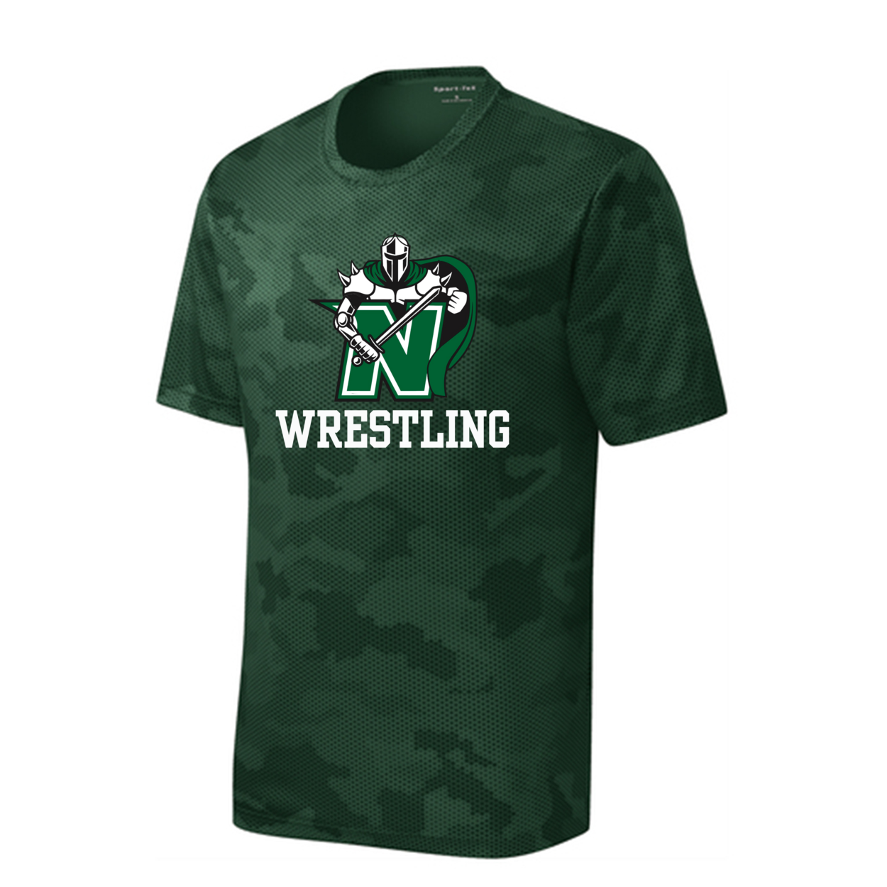 Youth Camo Logo Wrestling Competitor Performance Short Sleeve Graphic Tee - Nordonia Knights