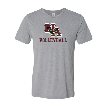 Adult Unisex Super Soft Volleyball Classic Logo Short Sleeve Graphic Tee - New Albany Eagles