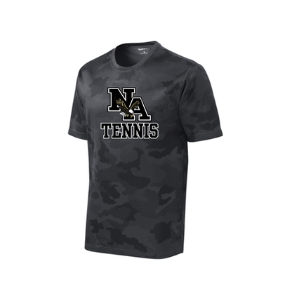 Youth Camo Tennis Logo Competitor Performance Short Sleeve Graphic Tee - New Albany Eagles